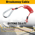 6' Coiled Breakaway Safety Cable for RV Trailer (AUXITO EXXI)