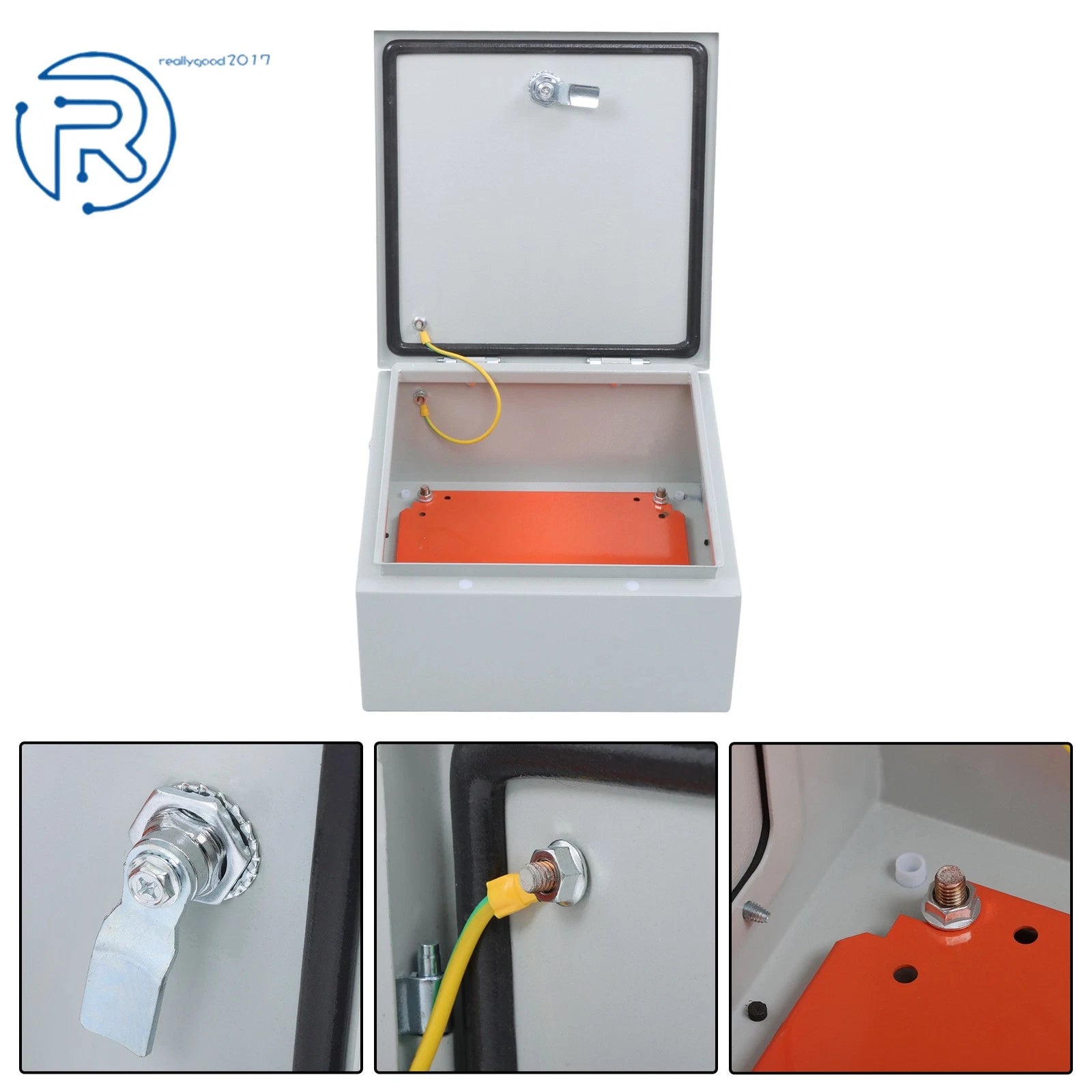 Junction Box for Wall Mount (IP65, Carbon Steel, Gray/White)