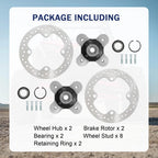 Set of 2 Wheel Hub Rotors with Studs for Polaris RZR XP 1000 RZR S (2014–2022)