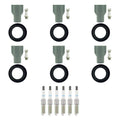 Set of 6 NGK Laser Iridium Spark Plugs & Coil Boots for ATS Canyon Colorado CTS (2013–2019)