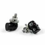 6x Black Skull License Plate Frame Screw Bolt T9 for Universal Motorcycle