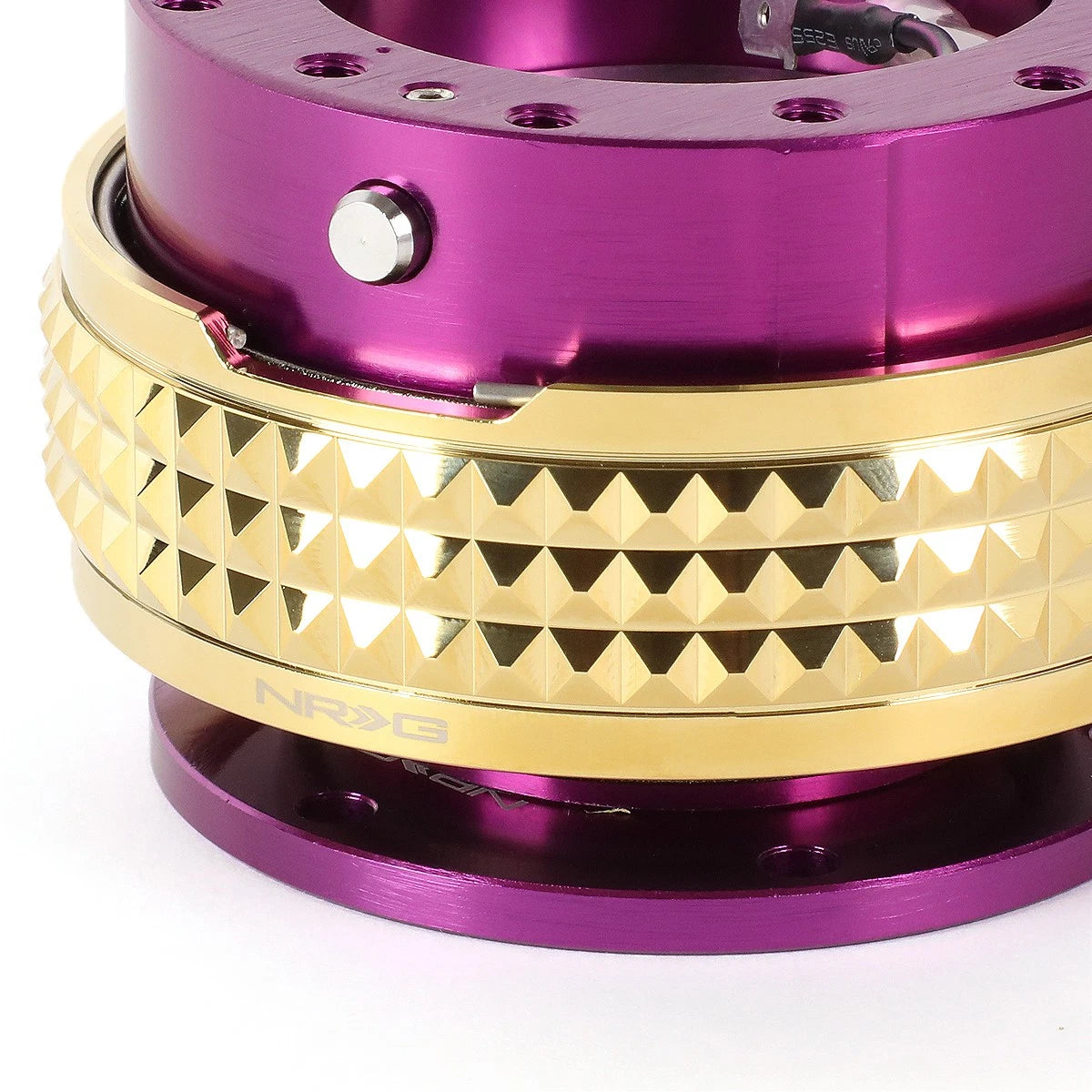 NRG Quick Release Steering Wheel Adapter for Universal Vehicles (2.1) Purple/Gold