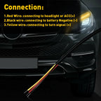 60cm LED Switchback DRL Tube Light Strip for Universal Vehicles (YYYY–YYYY)