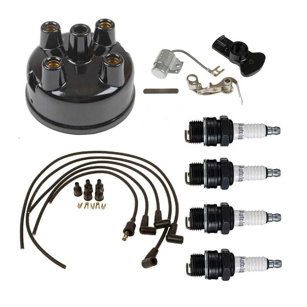 Tune-Up Kit with Spark Plugs, Wiring Set & Distributor Cap for Massey Harris