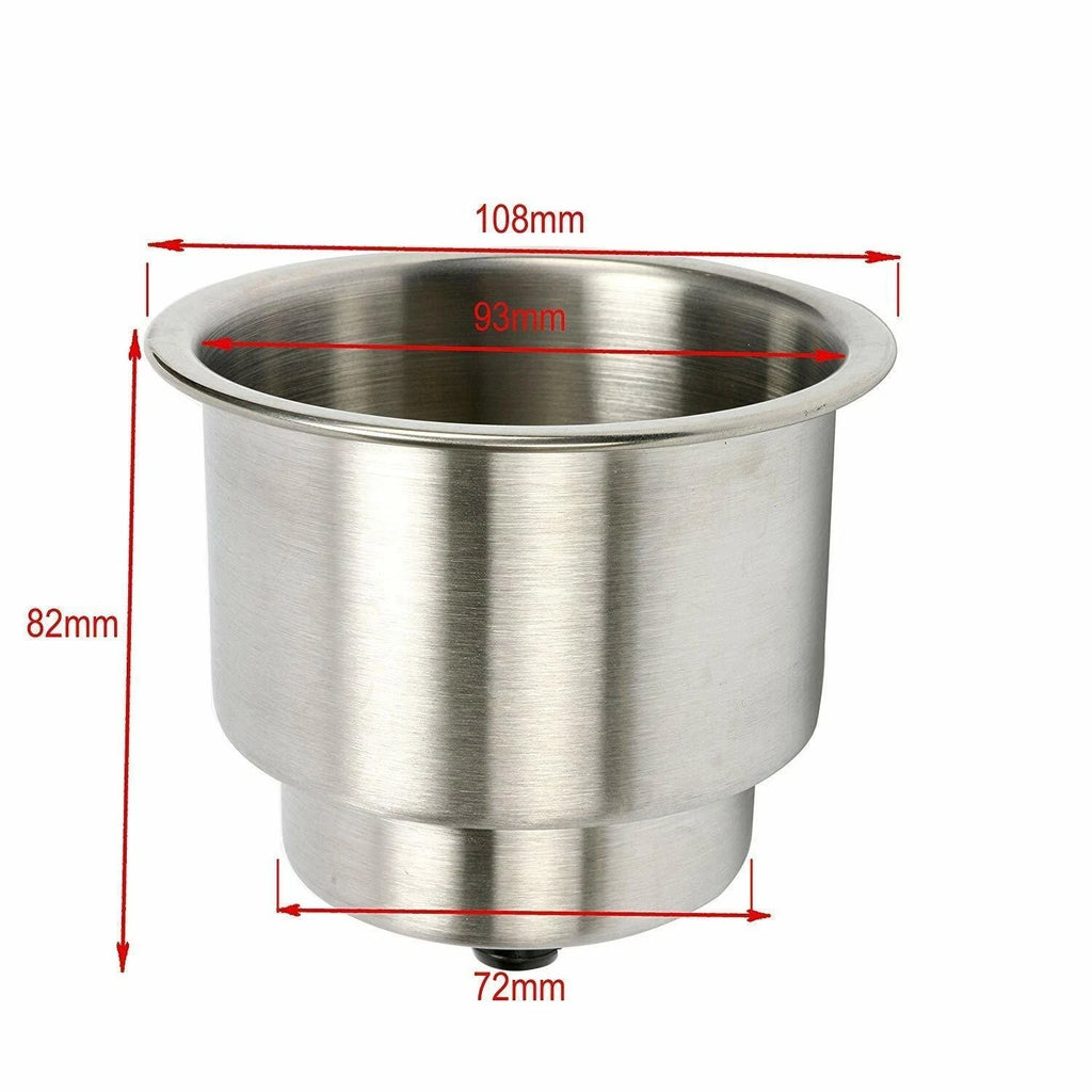 12 Pack Stainless Steel Cup Drink Holder for Boat Marine Camper RV