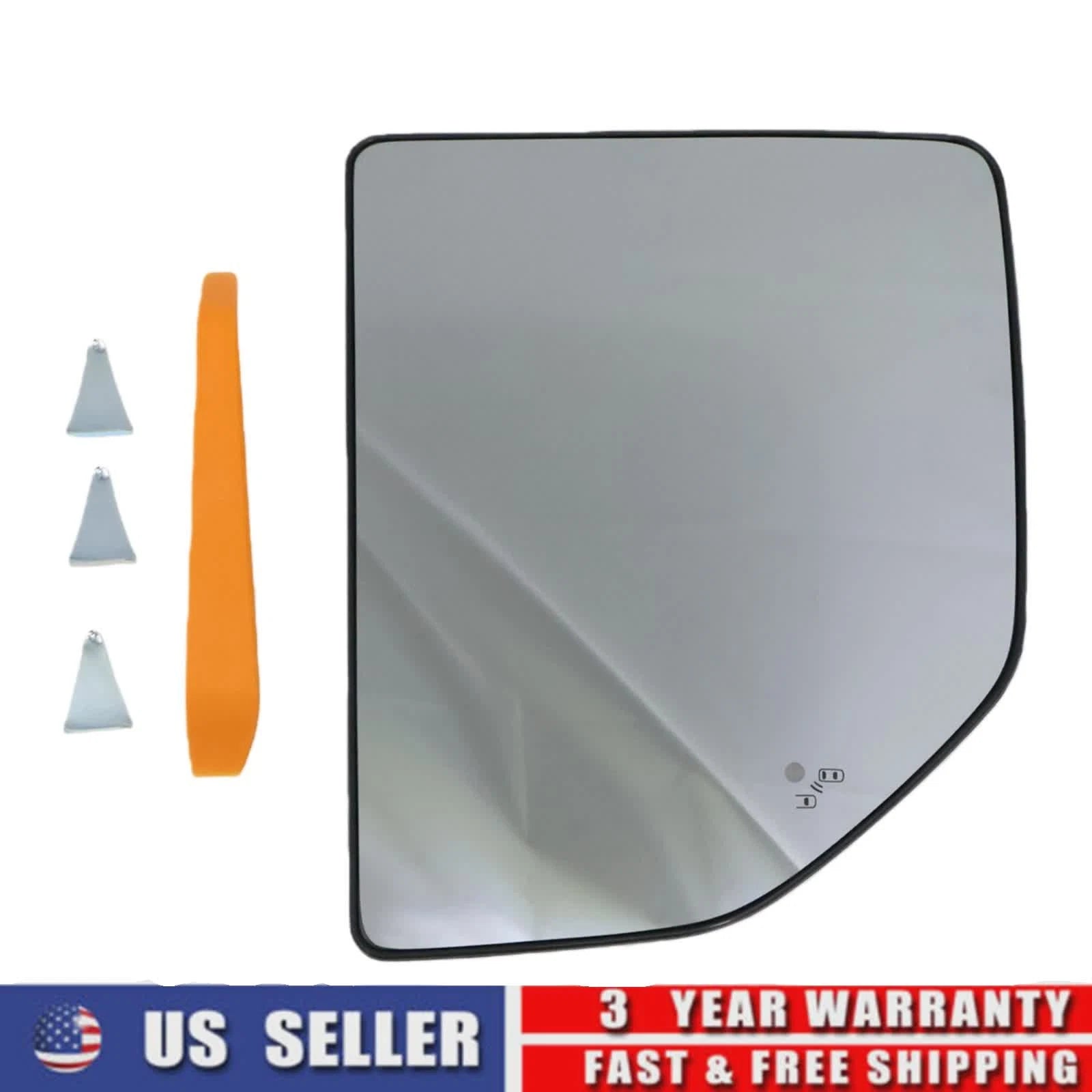 Right Side Mirror Glass Assembly for Ford F-250 F-350 F-450 Super Duty (2011–2023)