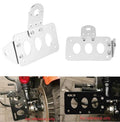 Chrome Side Mount License Plate Holder Axles for Harley-Davidson