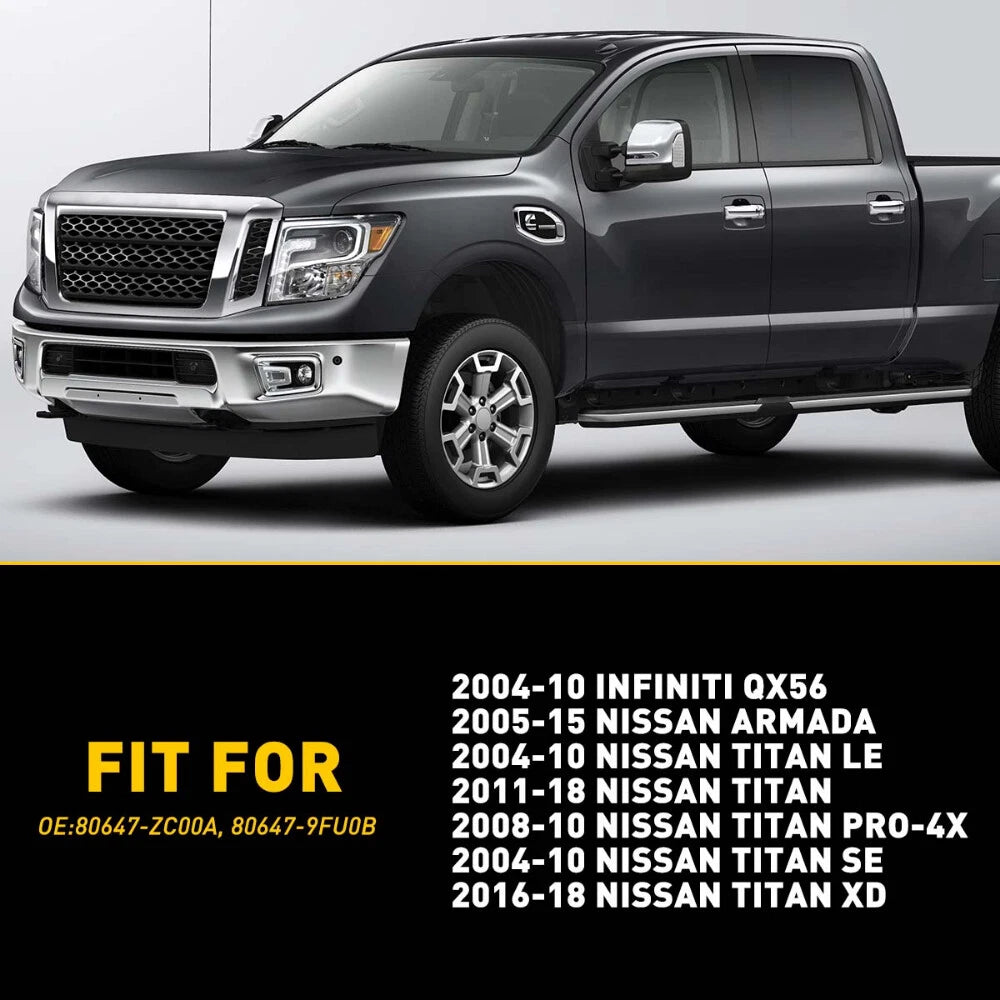 Left Door Handle Bezel Key Lock Cover for Nissan Titan (2004–2019)
