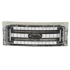 Front Upper Grille for Ford F150 (2009â2014) Silver Black