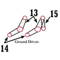Lower Ground Drive Belt for John Deere Combine (AMZ34099, Z34099)