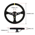 14in Steering Wheel with Quick Release Hub Adapter for BMW E30 M3 318i 325e 528e
