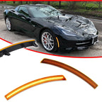 Amber Yellow LED Front Fender Side Marker Lights for Chevy Corvette C7 (2014–2019)