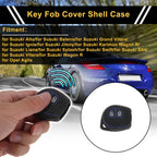 Car Key Case for Suzuki Alto (2 Buttons) - Black Blue Line