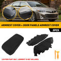 3pcs Console Lid & Door Panel Armrest Cover Black for Toyota Avalon (2013–2018)