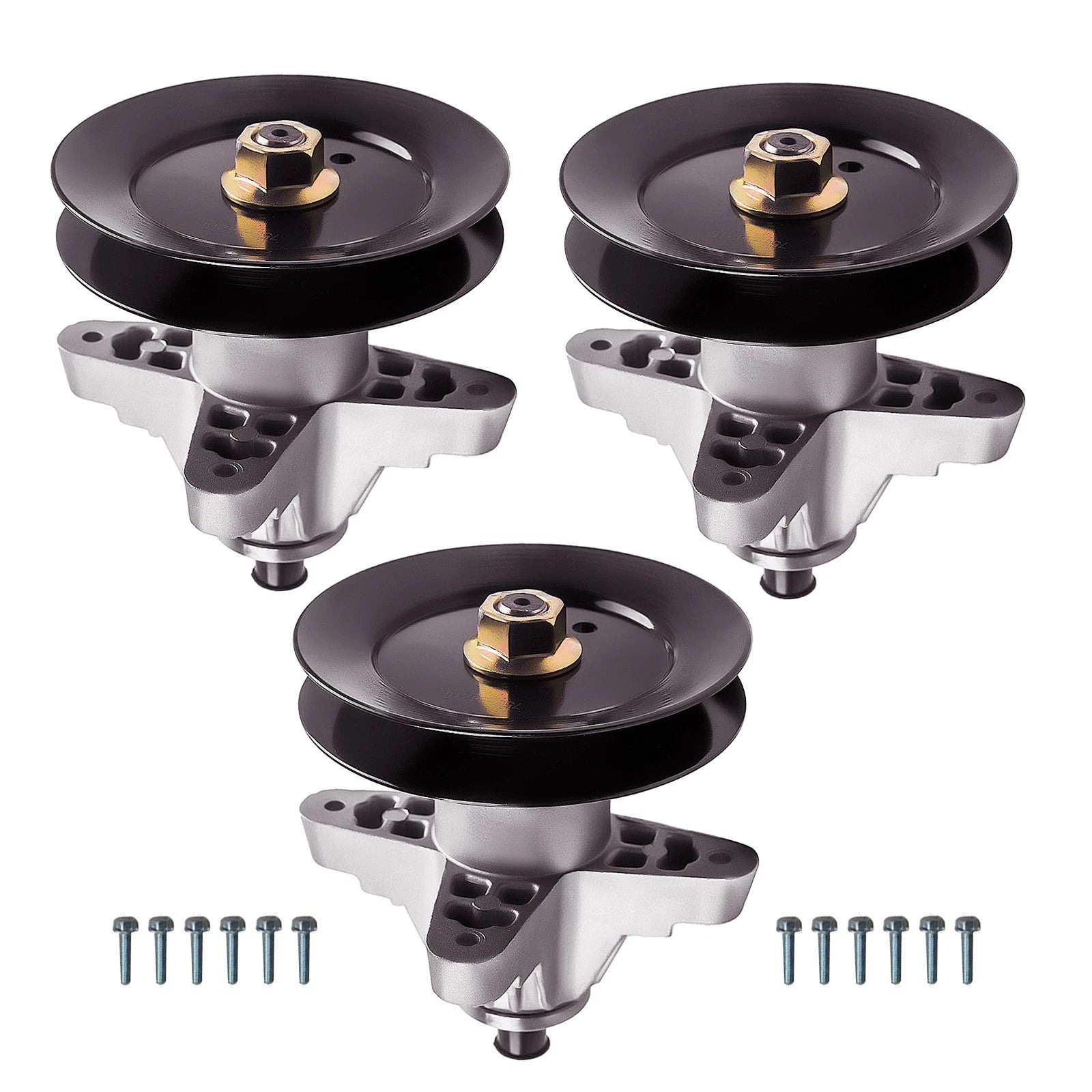 3 Pack Spindle Assembly for MTD 50" Deck (Fits 918-04125, 918-04125A, 918-04126A)