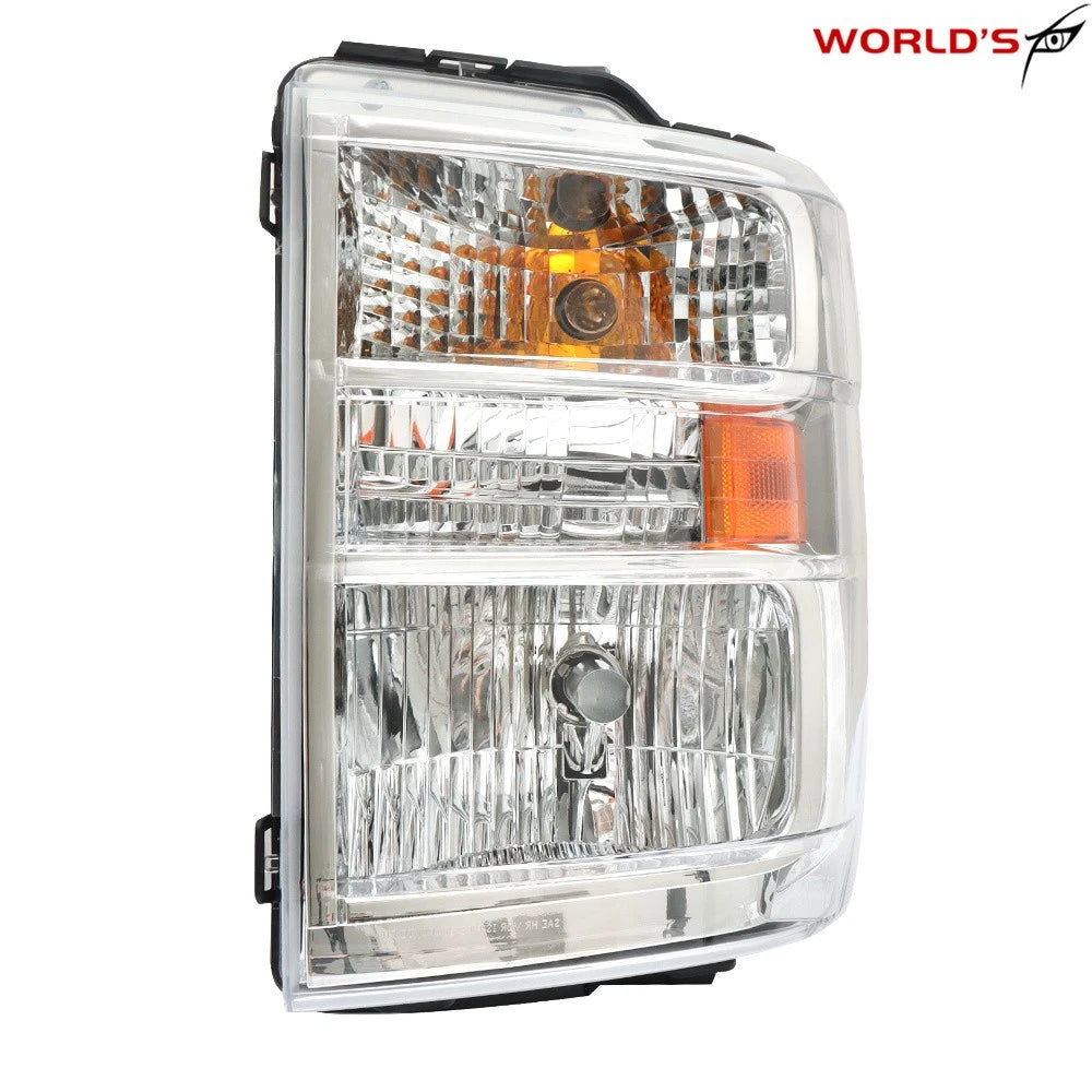 Headlight for Ford E150 E250 E350 (2008–2014) Clear Chrome Housing