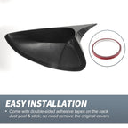 Pair Rearview Mirror Cover Overlay Black Carbon Fiber for Honda Accord (2018–2020) 634149921065