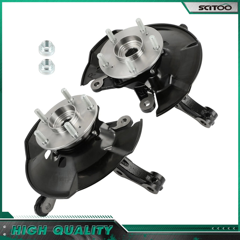 2X Front Wheel Hub Bearing Knuckles Assembly for Honda Civic (2013–2015)