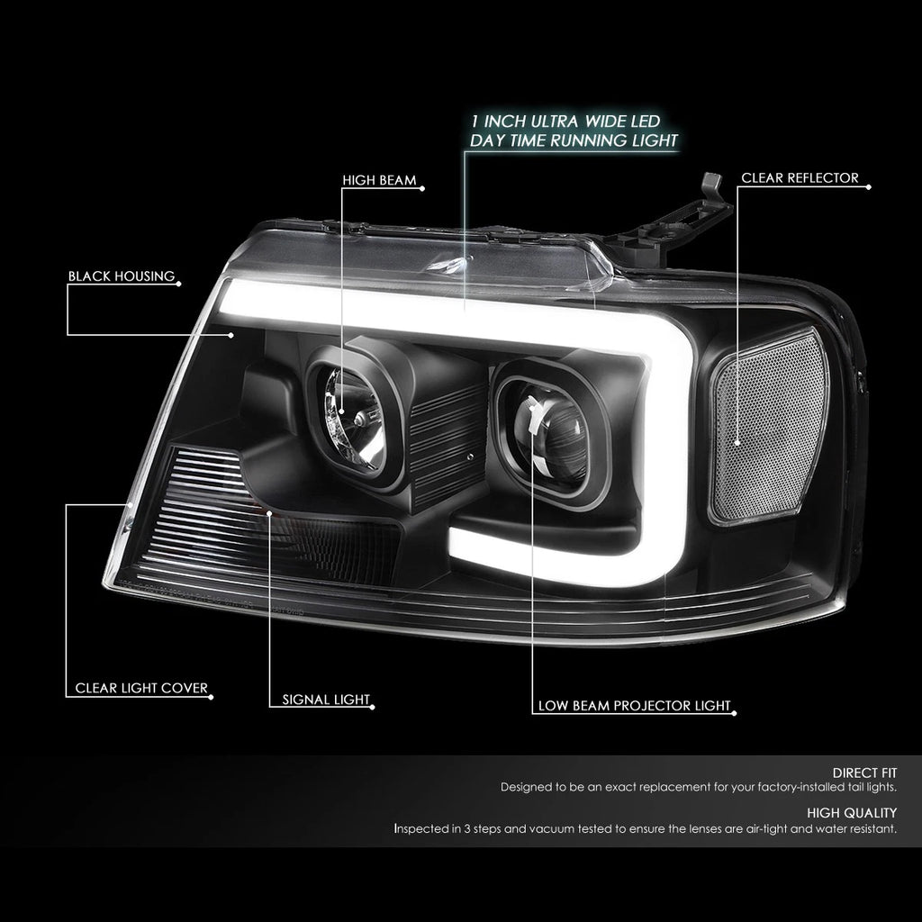 LED DRL Projector Headlight for Ford F150 Mark LT (2004–2008)