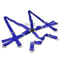 6-Point 2" Blue Nylon Strap Racing Seat Belt Harness Camlock