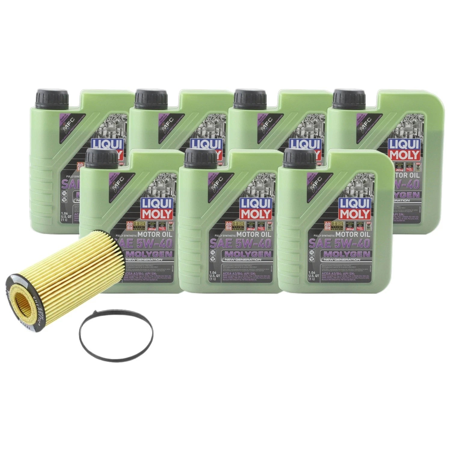 Engine Oil Change Kit 7L Liqui Moly Molygen 5W40 for Audi TT RS Quattro (2017–2023)