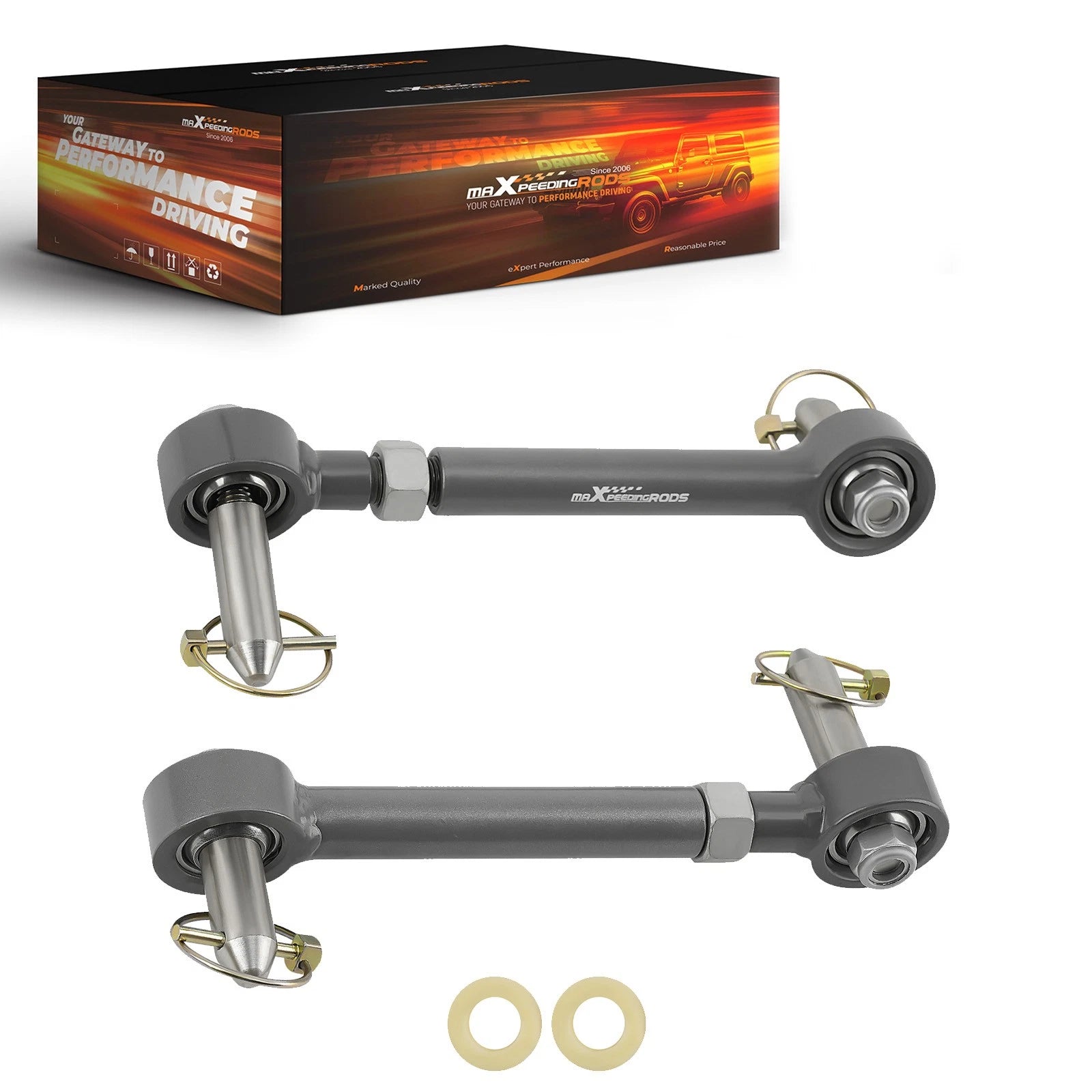 2.5"-6" Lift Front Sway Bar Links Disconnects for Jeep Wrangler JK (2007–2018)