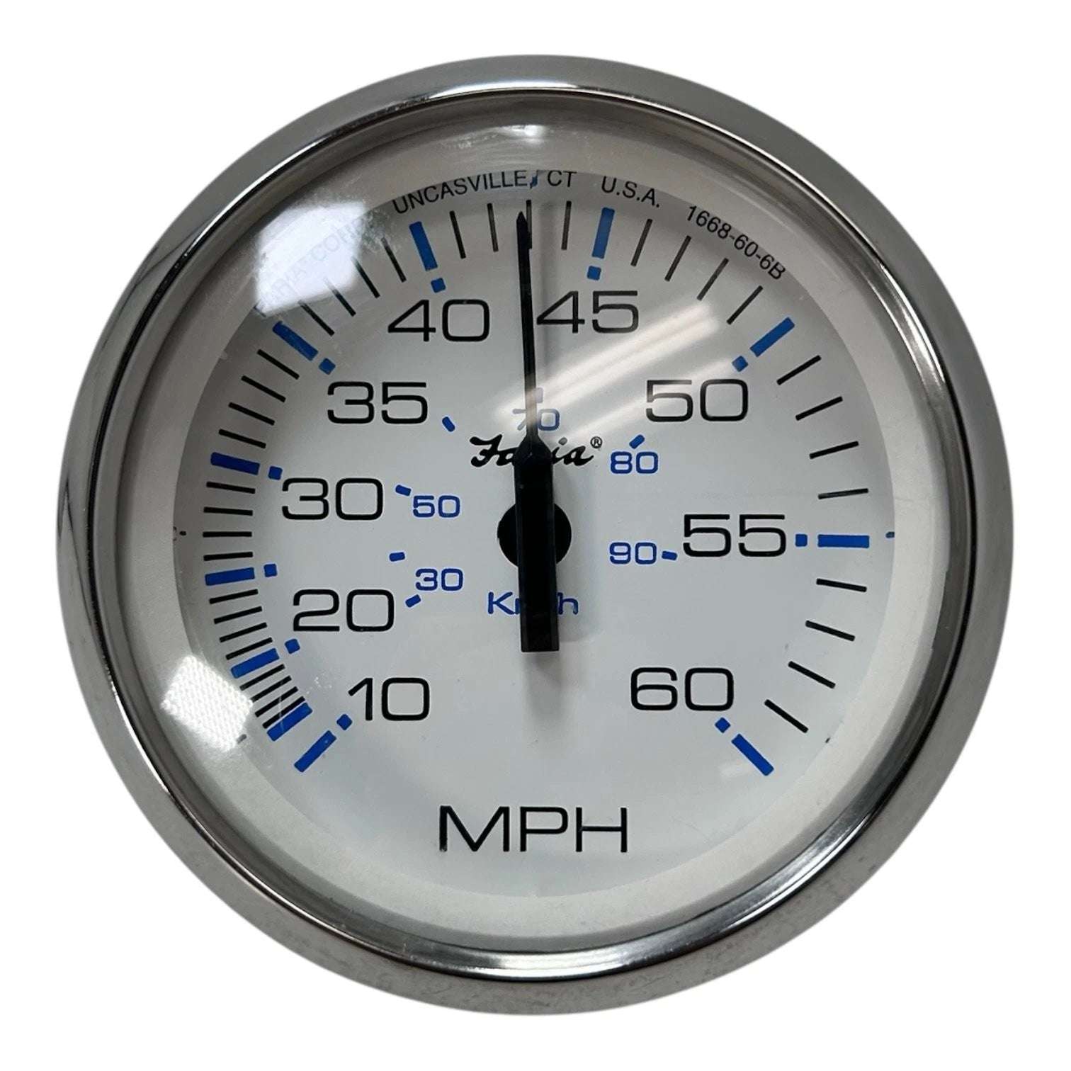 Faria SE9236A Speedometer Gauge for Marine Outboard (Cosmetic Lens Blemishes)