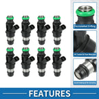 Set of 8 Fuel Injectors No. 25176061 for Chevy Silverado 2500 HD (2001–2006)