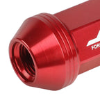 20Pcs J2 7075 Forged Aluminum M12x1.25 Open-End Lug Nut Kit w/ Adapter Red