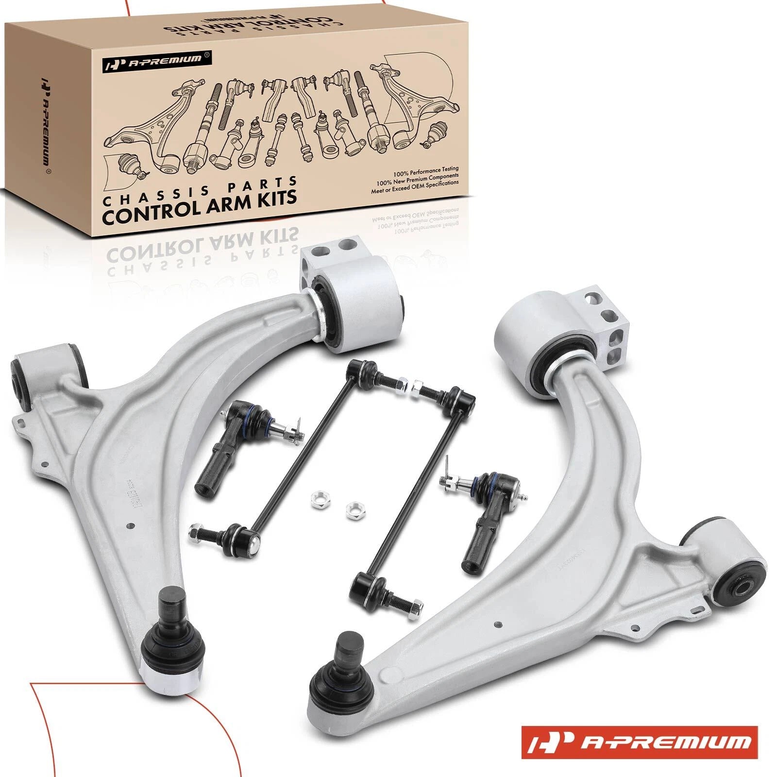 Set of 6 Front Control Arm Sway Bar Links for Chevy Cruze Buick