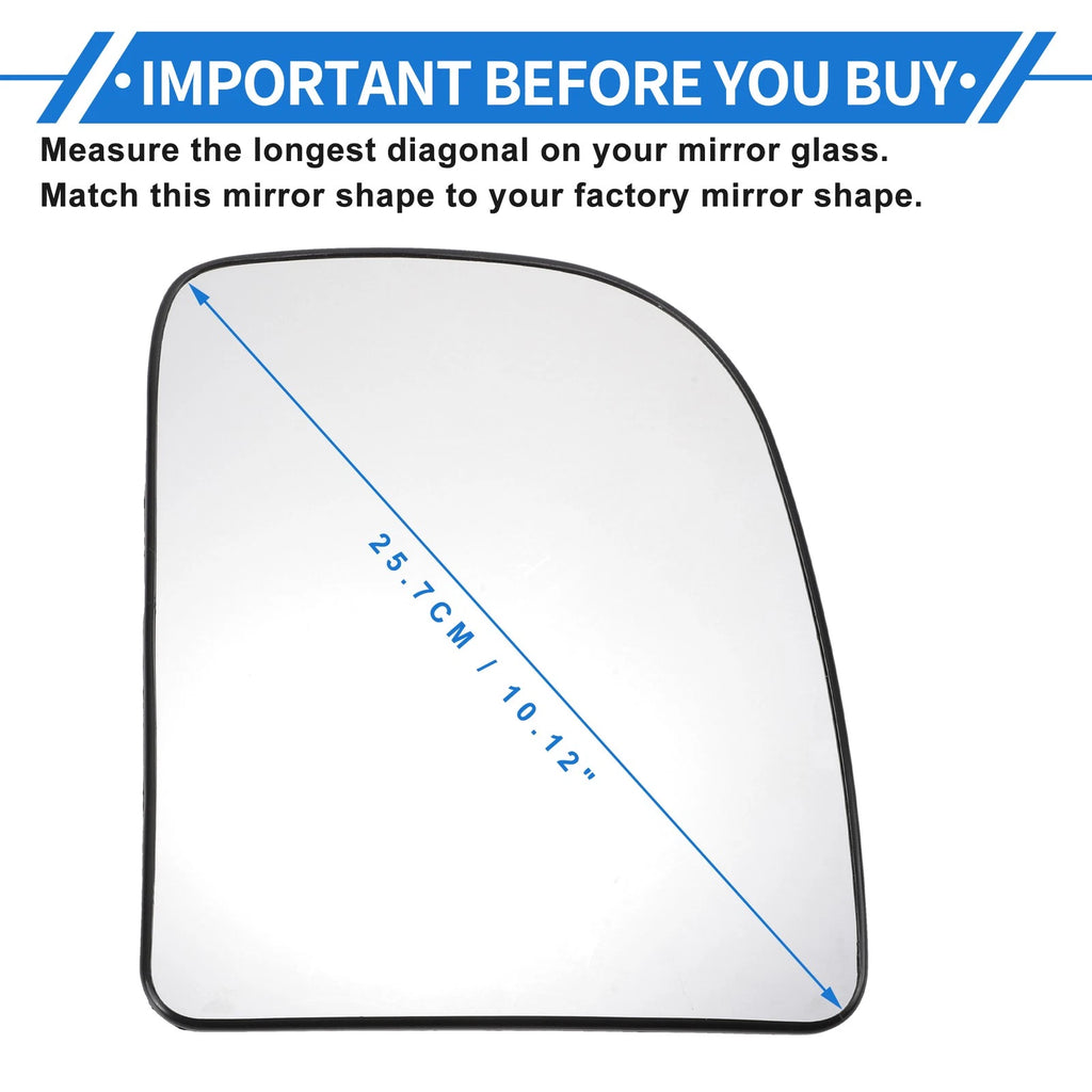 Heated Right Passenger Side Mirror Glass for Ford E150 (2004–2014)