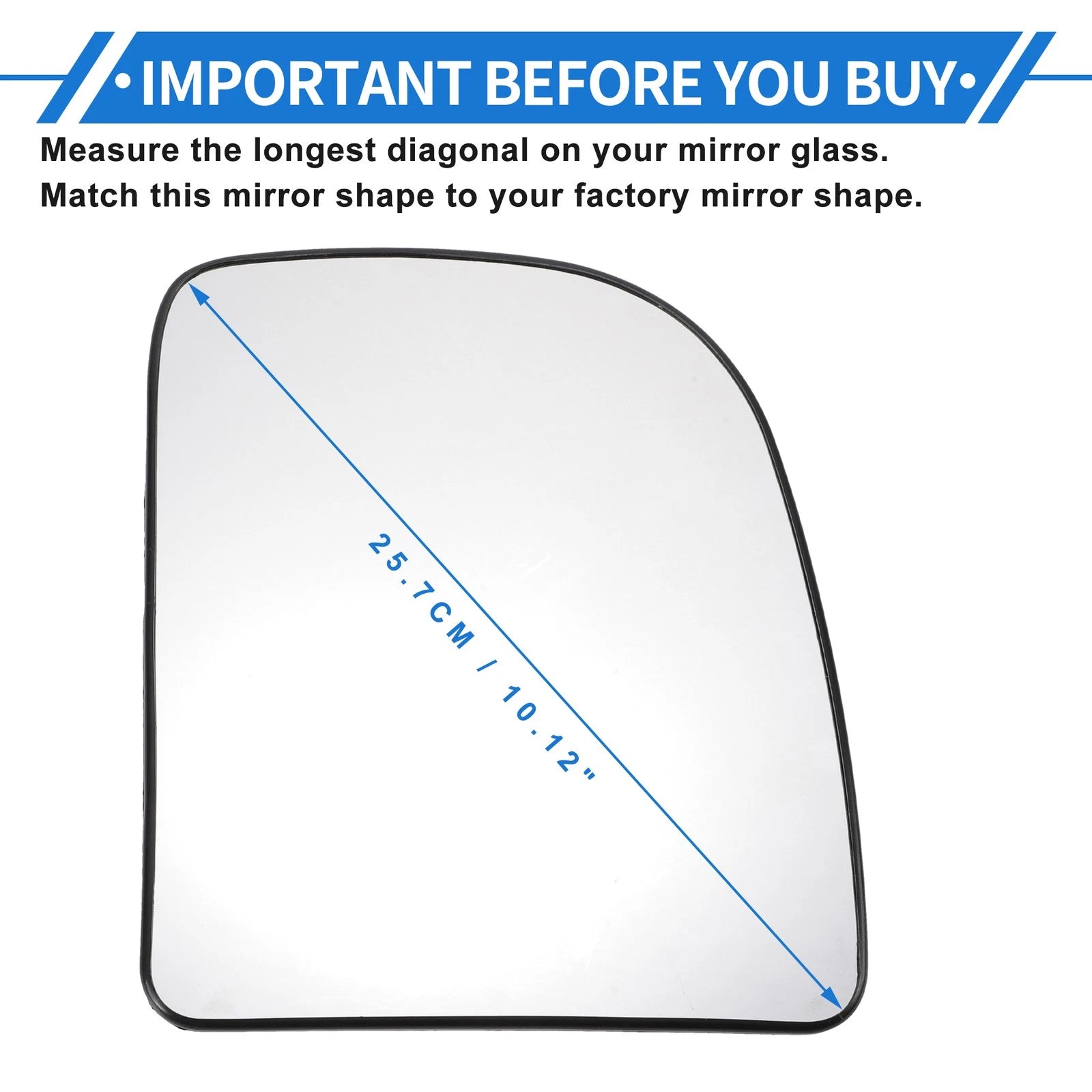 Heated Right Passenger Side Mirror Glass for Ford E150 (2004–2014)