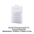 Tackle Box for Fishing - Transparent, 14 Grids, Double Sided, Waterproof