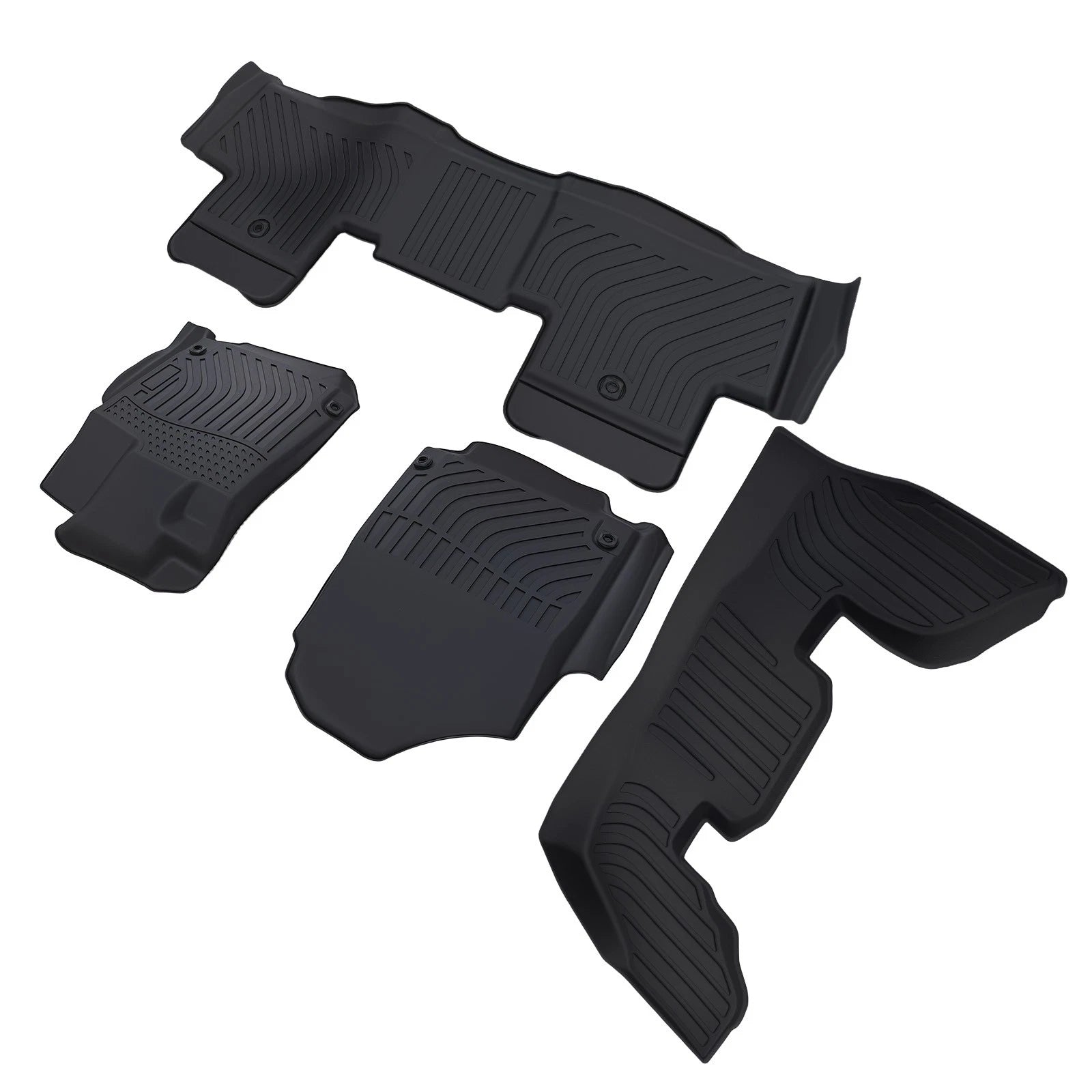 Set of 4 Floor Mats for Acura MDX (2022–2025) Black TPE Rubber Anti-Slip