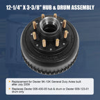 Brake Drum for Trailer Axle (10,000 lb) (12-1/4 x 3-3/8)