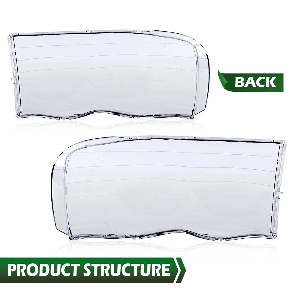 Clear Headlight Replacement Lens for Dodge Ram 1500 2500 3500 (2002–2005)