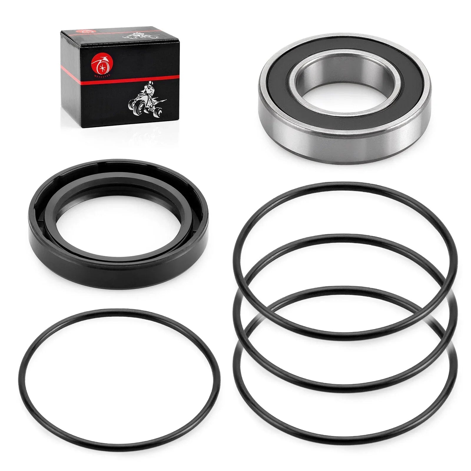 Rear Left Axle Wheel Bearing + Seals for Honda Rancher 350 TRX350 (2000–2006)