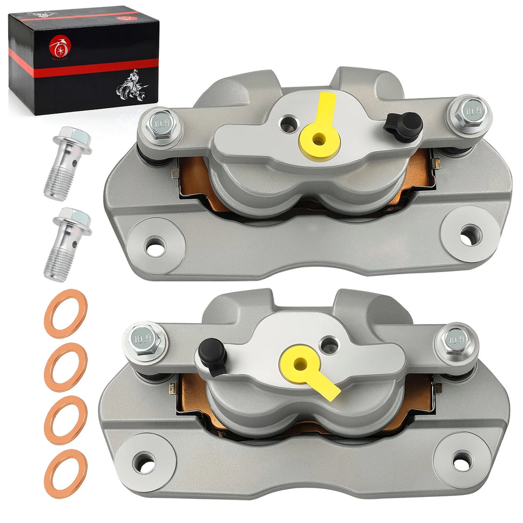 Set of 2 Front Brake Calipers & Pads for Yamaha Wolverine RMAX4 1000 (2021–2024)