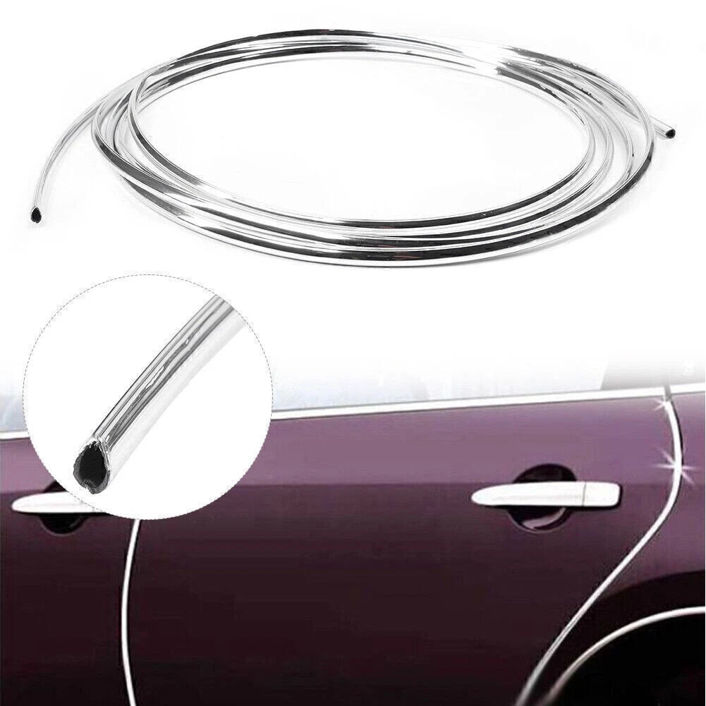 Car Door Edge Guard Scratch Protector Molding Strip Chrome for