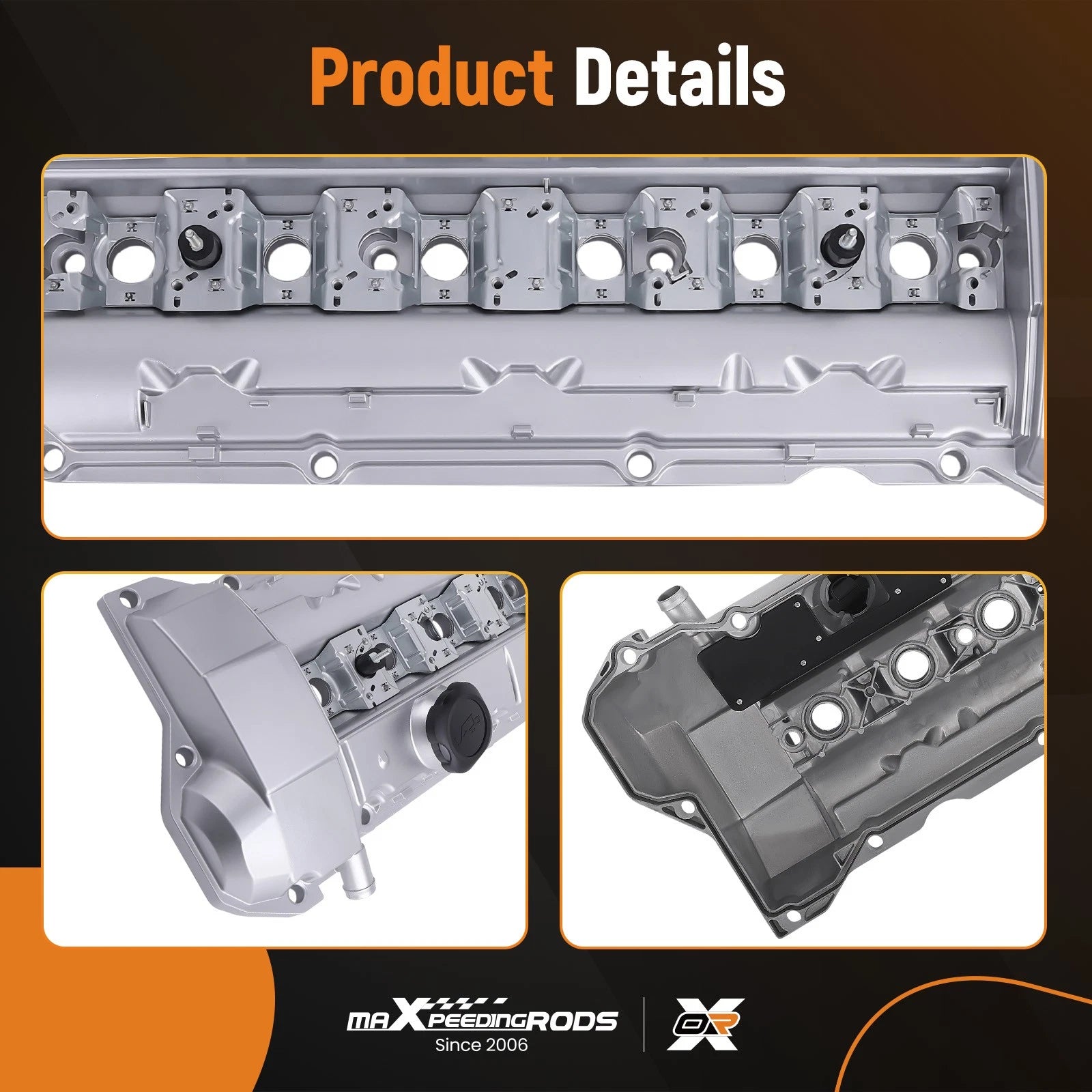 Aluminum Valve Cover with Gasket Kit for BMW E36 E39 M3 (1996-1999)