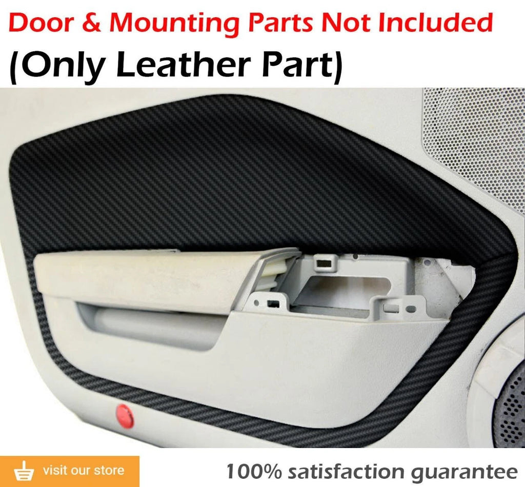 Door Panel Insert Cards for Ford Mustang (2005–2009) Carbon Fiber Black