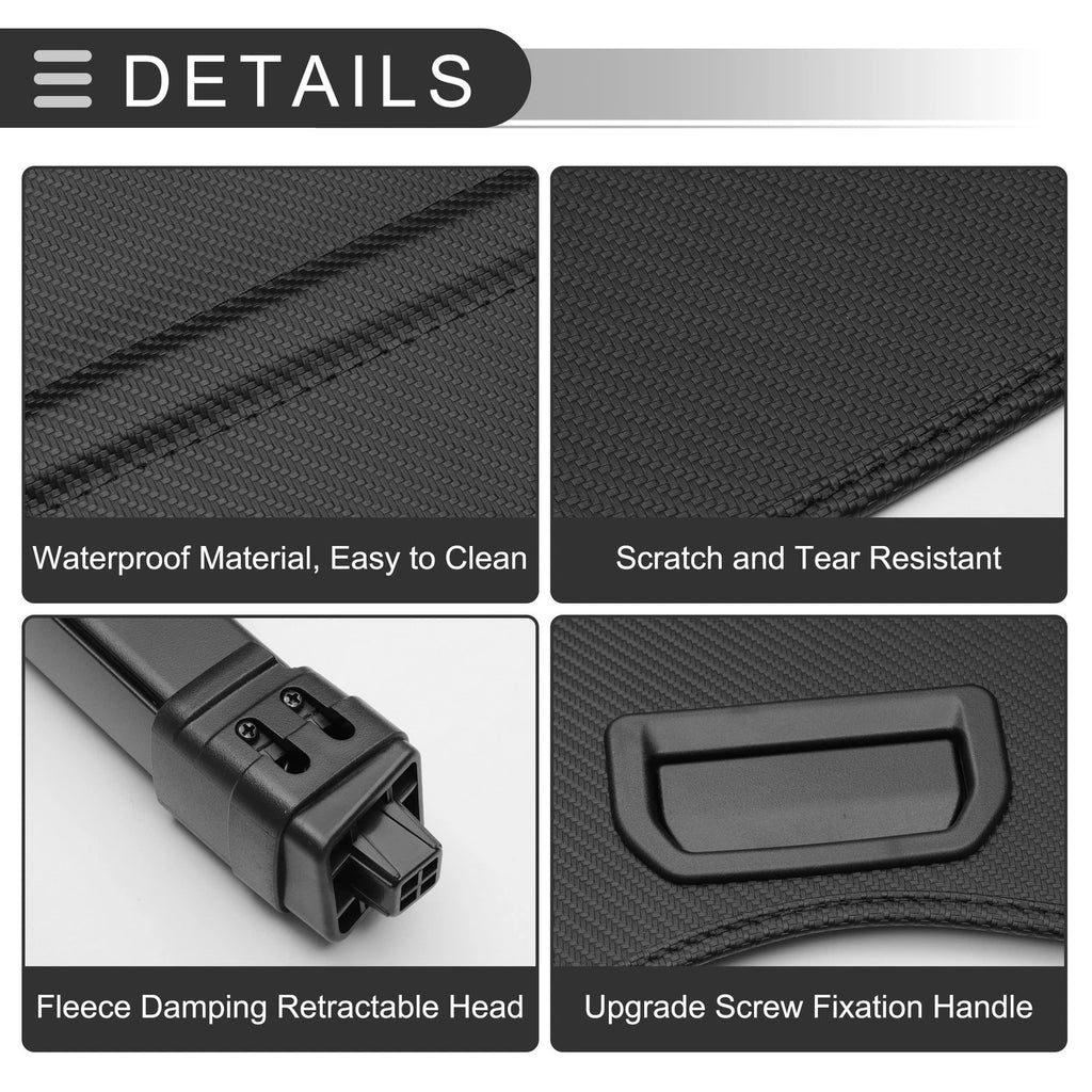Retractable Cargo Cover for Honda Passport (2019–2023) Black Carbon Fiber