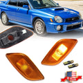 2X Amber Front Side Marker Lights with LED Bulbs for Subaru Impreza (2002–2003)