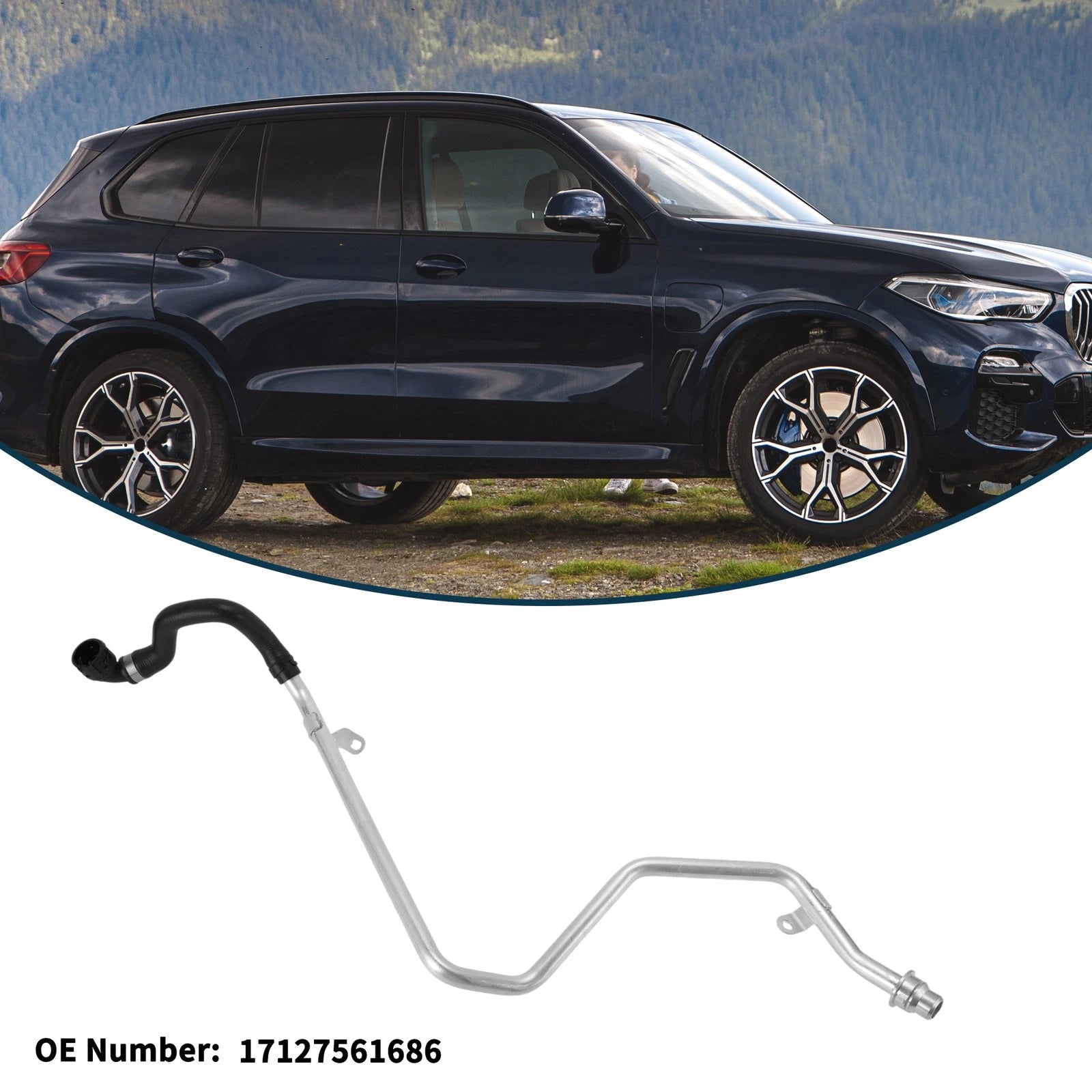 Radiator Hose No. 17127561686 for BMW X5 (2007–2010) Cooling Hose