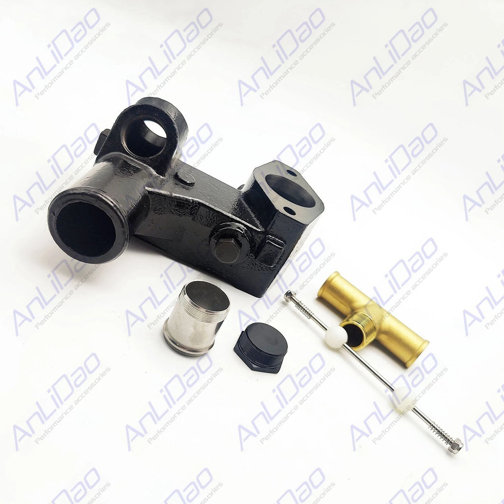 Thermostat Housing Kit Tee Valve for Mercruiser 305 350 454 502 7.4 8.2 V8 (–)