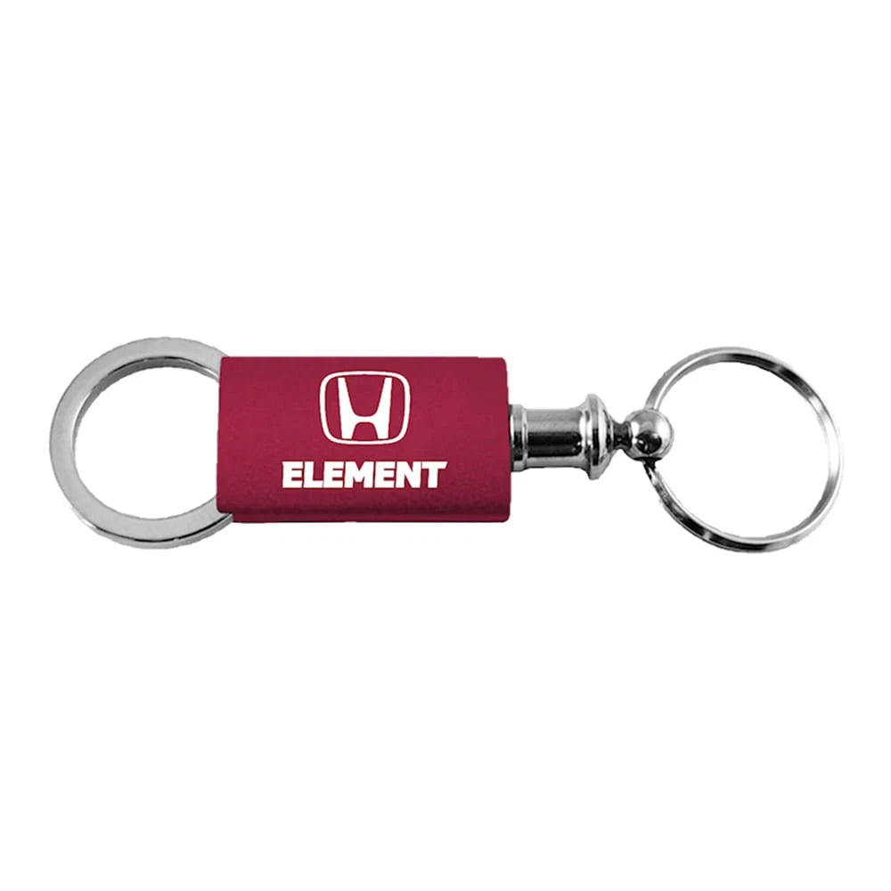 Burgundy Anodized Aluminum Valet Keychain -Officially Licensed for Honda Element