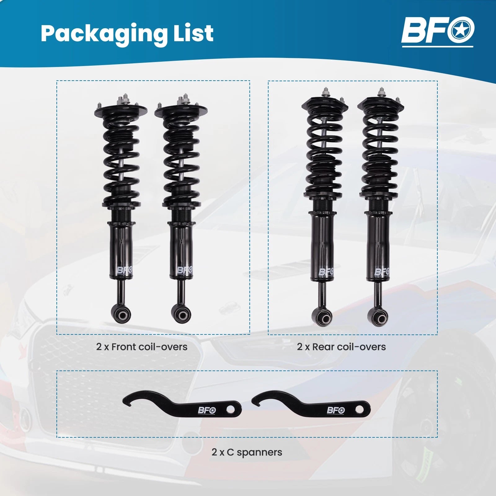 Coilovers Suspension Kit for Lexus IS250 IS350 GS300 GS350 ISF (2006–2013)