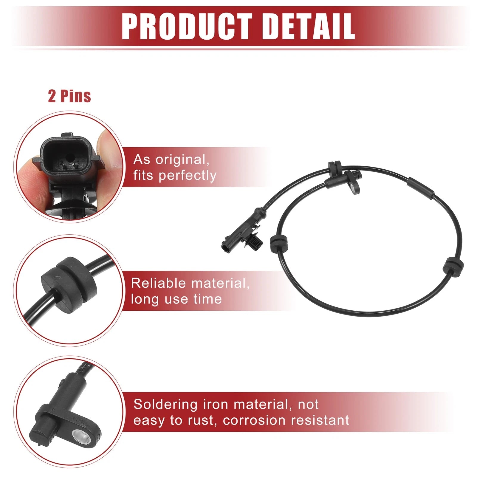 Rear Left Right ABS Sensor for Ford EcoSport 2.0L (2012–2017) No. 8V512C190AA