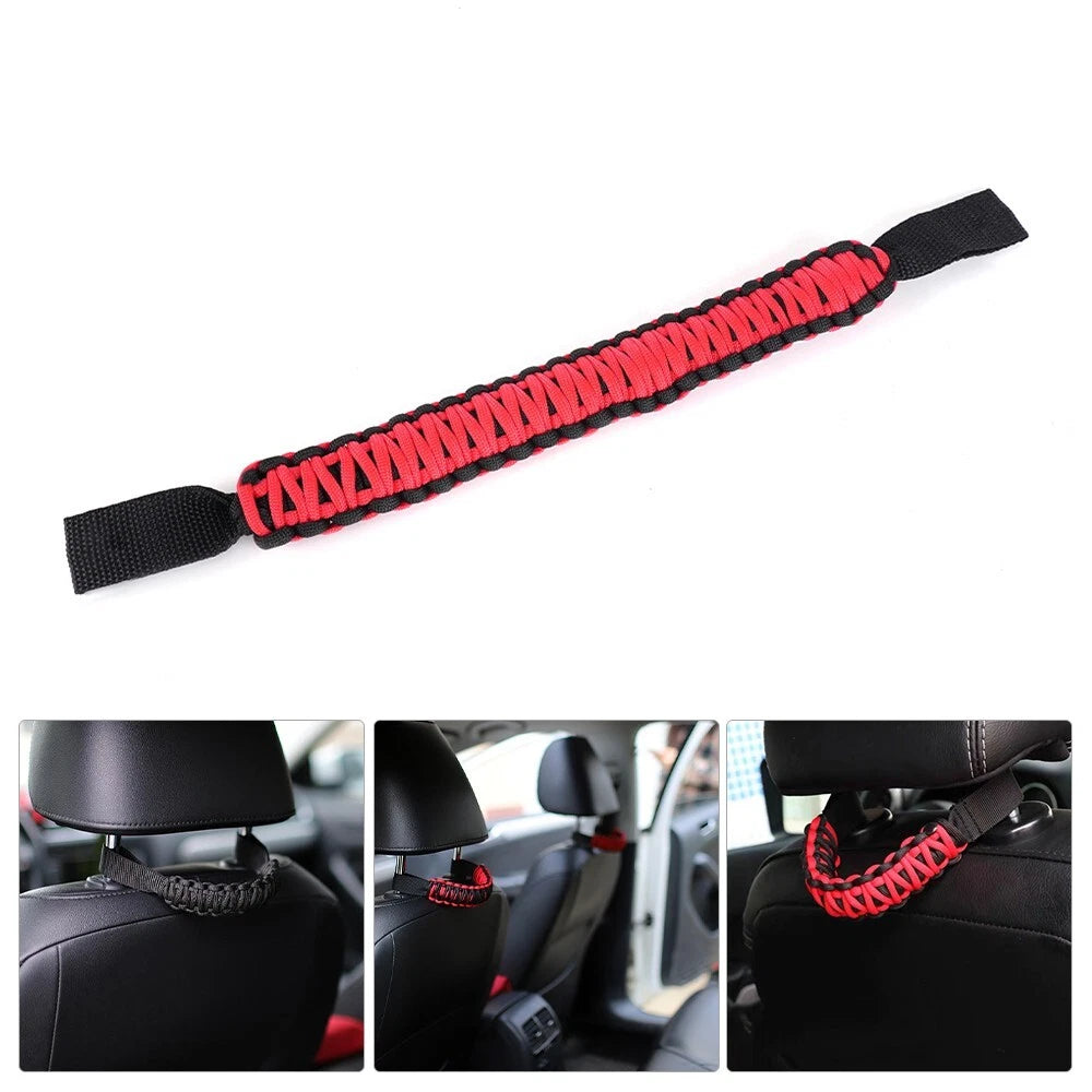 2X Red Headrest Grab Grip Handles for Jeep Wrangler JK (2007–2017)