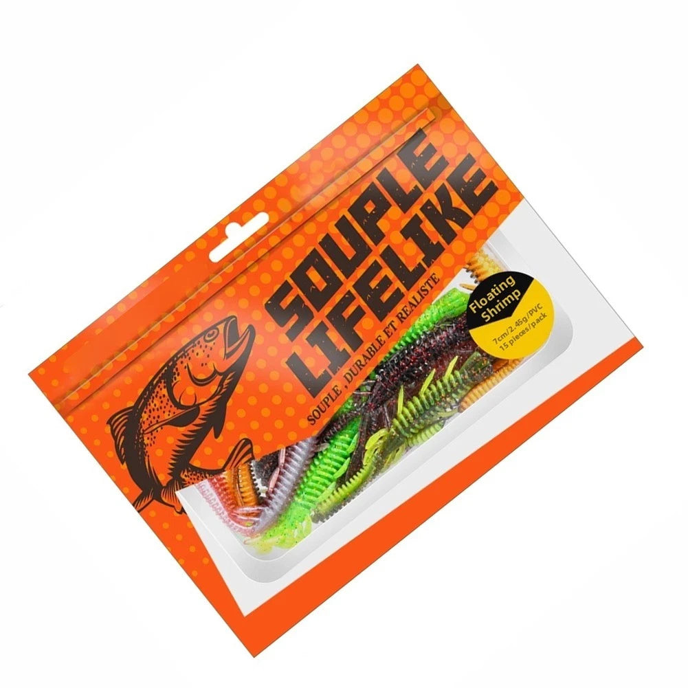 Soft Plastic Lures for - Ribbed Body, Abrasion Resistant